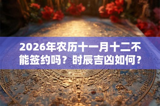 2026年农历十一月十二不能签约吗？时辰吉凶如何？