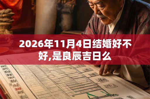 2026年11月4日结婚好不好,是良辰吉日么