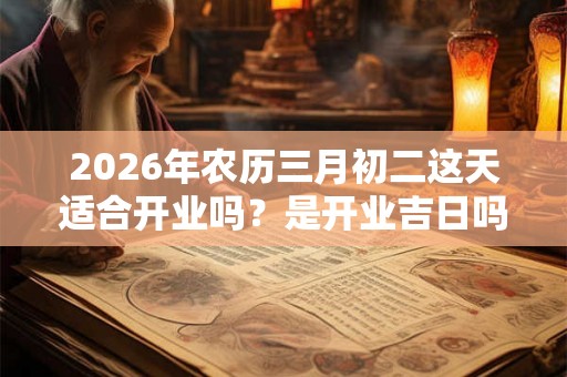 2026年农历三月初二这天适合开业吗？是开业吉日吗？