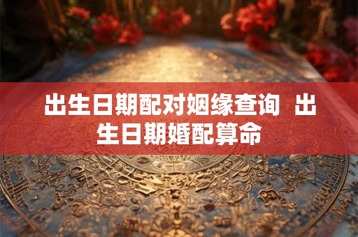 出生日期配对姻缘查询  出生日期婚配算命