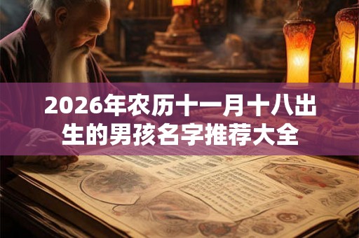 2026年农历十一月十八出生的男孩名字推荐大全