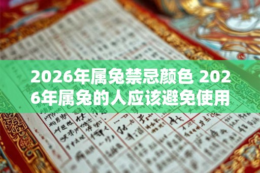 2026年属兔禁忌颜色 2026年属兔的人应该避免使用哪些颜色