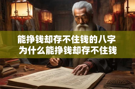 能挣钱却存不住钱的八字 为什么能挣钱却存不住钱