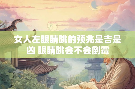 女人左眼睛跳的预兆是吉是凶 眼睛跳会不会倒霉