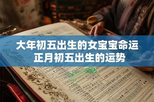 大年初五出生的女宝宝命运  正月初五出生的运势