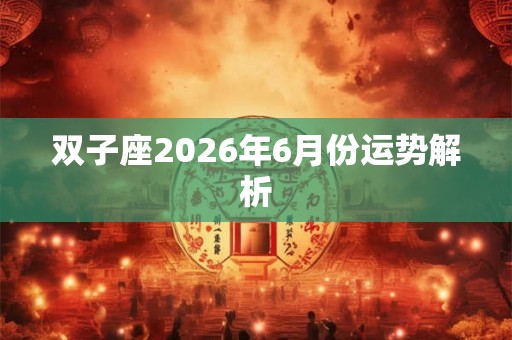 双子座2026年6月份运势解析 双子座2026年6月份运势解析