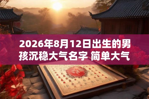 2026年8月12日出生的男孩沉稳大气名字 简单大气名字起名技巧