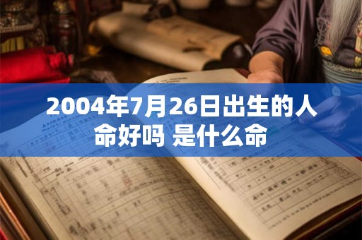 2004年7月26日出生的人命好吗 是什么命