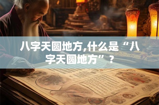 八字天圆地方,什么是“八字天圆地方”? 八字天圆地方,什么是“八字天圆地方”?