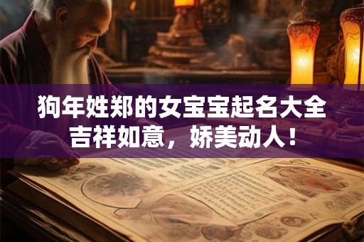 狗年姓郑的女宝宝起名大全吉祥如意，娇美动人！