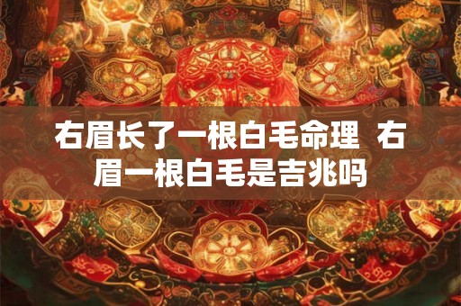 右眉长了一根白毛命理  右眉一根白毛是吉兆吗