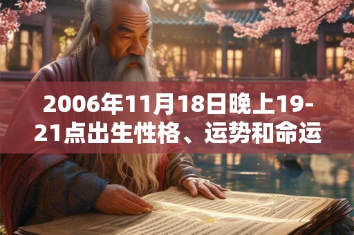 2006年11月18日晚上19-21点出生性格、运势和命运