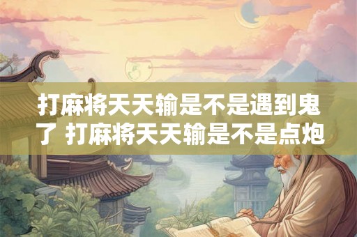打麻将天天输是不是遇到鬼了 打麻将天天输是不是点炮必输的诅咒