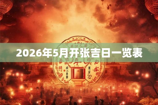 2026年5月开张吉日一览表