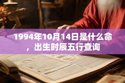 1994年10月14日是什么命,出生时辰五行查询 1994年10月14日是什么命,出生时辰五行查询
