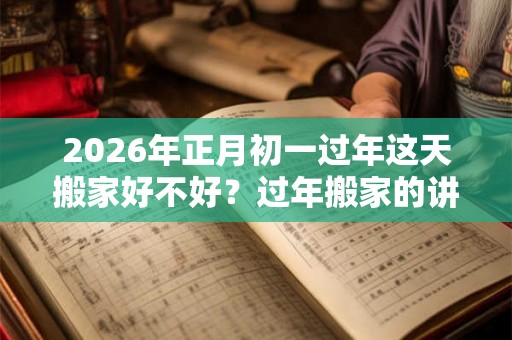 2026年正月初一过年这天搬家好不好？过年搬家的讲究有哪些？