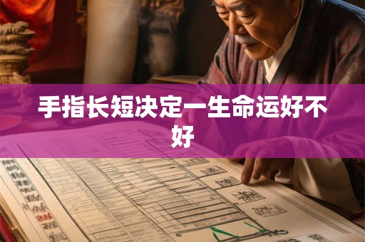 手指长短决定一生命运好不好
