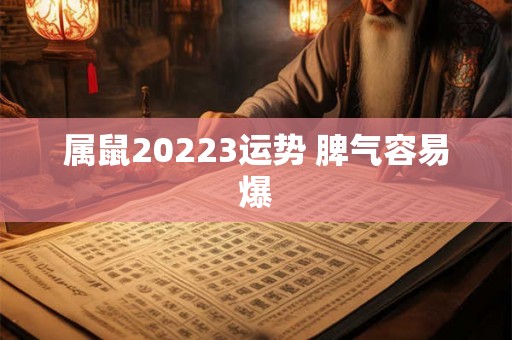 属鼠20223运势 脾气容易爆 属鼠20223运势 脾气容易爆