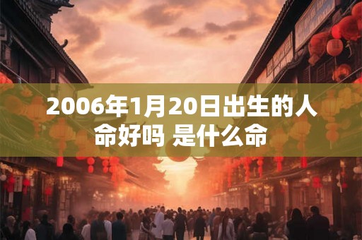 2006年1月20日出生的人命好吗 是什么命