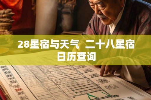 28星宿与天气  二十八星宿日历查询