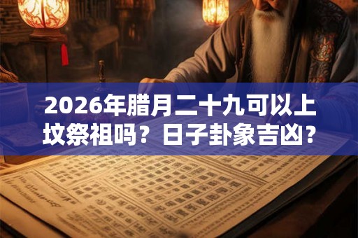 2026年腊月二十九可以上坟祭祖吗？日子卦象吉凶？
