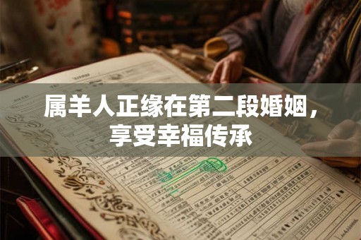 属羊人正缘在第二段婚姻，享受幸福传承