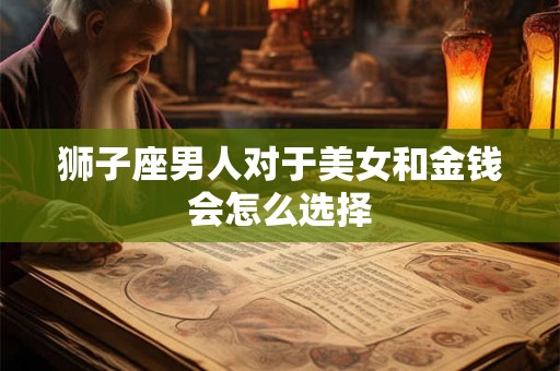 狮子座男人对于美女和金钱会怎么选择