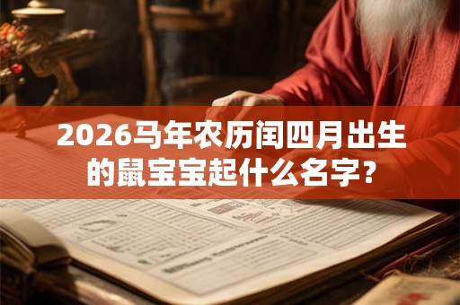 2026马年农历闰四月出生的鼠宝宝起什么名字？