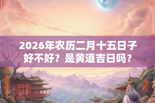 2026年农历二月十五日子好不好？是黄道吉日吗？