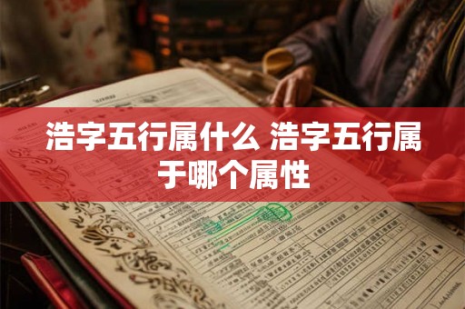 浩字五行属什么 浩字五行属于哪个属性