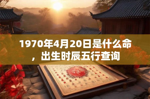1970年4月20日是什么命，出生时辰五行查询