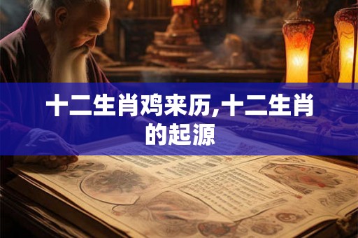 十二生肖鸡来历,十二生肖的起源