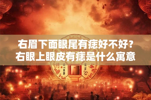 右眉下面眼尾有痣好不好？右眼上眼皮有痣是什么寓意？