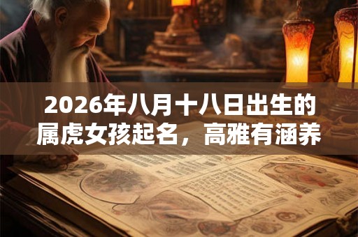 2026年八月十八日出生的属虎女孩起名，高雅有涵养的名字
