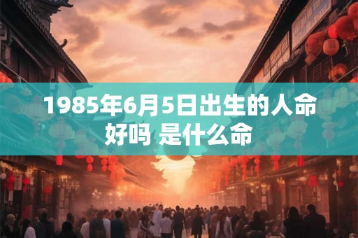 1985年6月5日出生的人命好吗 是什么命 1985年6月5日出生的人命好吗 是什么命