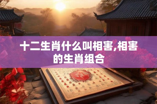 十二生肖什么叫相害,相害的生肖组合