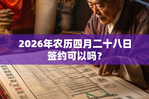 2026年农历四月二十八日签约可以吗？