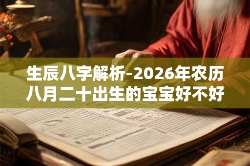 生辰八字解析-2026年农历八月二十出生的宝宝好不好