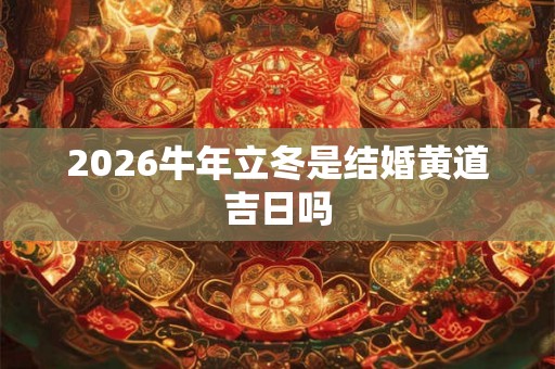 2026牛年立冬是结婚黄道吉日吗
