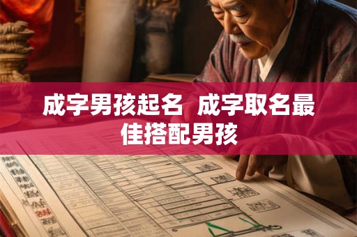 成字男孩起名  成字取名最佳搭配男孩