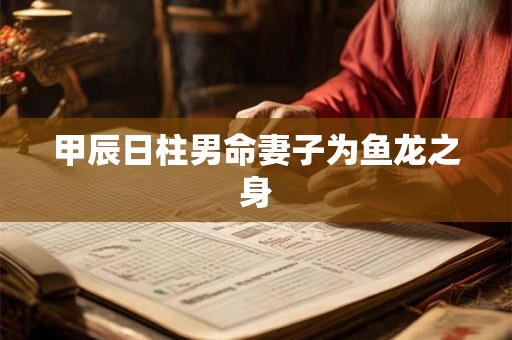 甲辰日柱男命妻子为鱼龙之身