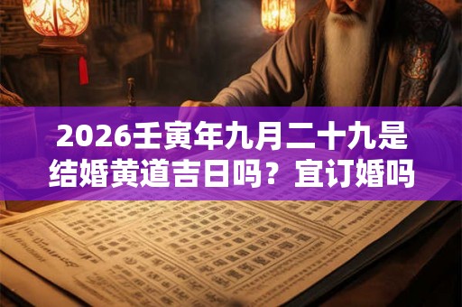 2026壬寅年九月二十九是结婚黄道吉日吗?宜订婚吗 2026壬寅年九月二十九是结婚黄道吉日吗?宜订婚吗