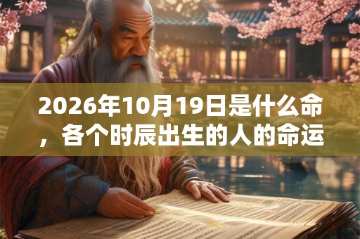 2026年10月19日是什么命，各个时辰出生的人的命运