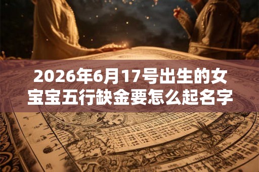 2026年6月17号出生的女宝宝五行缺金要怎么起名字