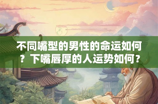 不同嘴型的男性的命运如何？下嘴唇厚的人运势如何？
