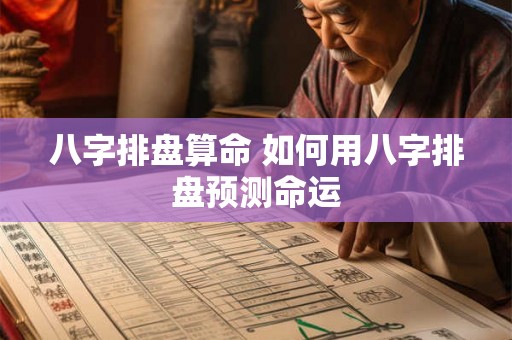 八字排盘算命 如何用八字排盘预测命运 八字排盘算命 如何用八字排盘预测命运