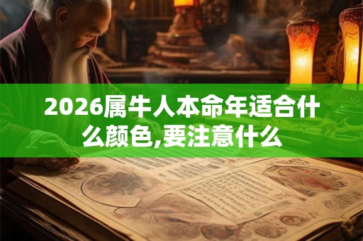2026属牛人本命年适合什么颜色,要注意什么