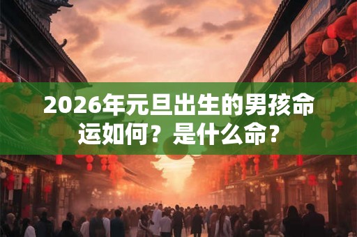 2026年元旦出生的男孩命运如何？是什么命？