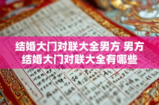 结婚大门对联大全男方 男方结婚大门对联大全有哪些