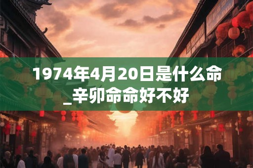 1974年4月20日是什么命_辛卯命命好不好